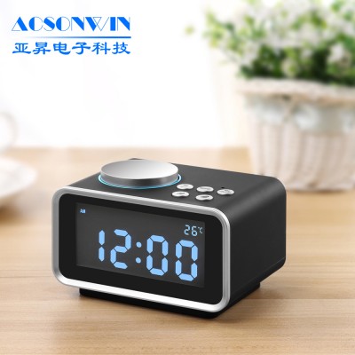 2018 new design digital alarm clock radio with usb charger for kids K2